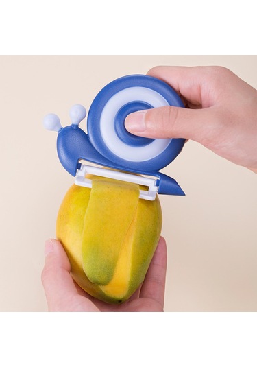 Homyl Sebze Soyucu Seramik Bıçaklı Mutfak Aleti Havuçlar Sebzeler Mavi