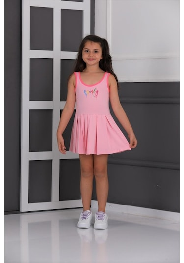 Neslice Kız Çocuk Eteği Piliseli Elbise