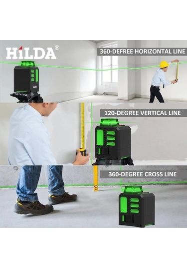 Tongxida Ab182 Lazer Seviyesi 2/5 Satır 360 Otomatik Tesviye İnşaatı Hilda'nın Seviyesi