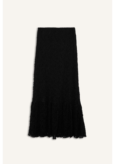 Defacto A Kesim Dantel Maxi Etek G0031ax25aubk81 Siyah
