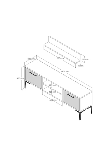 Variant Riga Tv Ünitesi - Ceviz - Antrasit