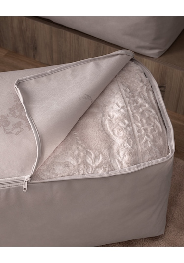 Madame Coco Çiçek Desen Baskılı 2'li Hurç - Gri 8684427147726 Gri