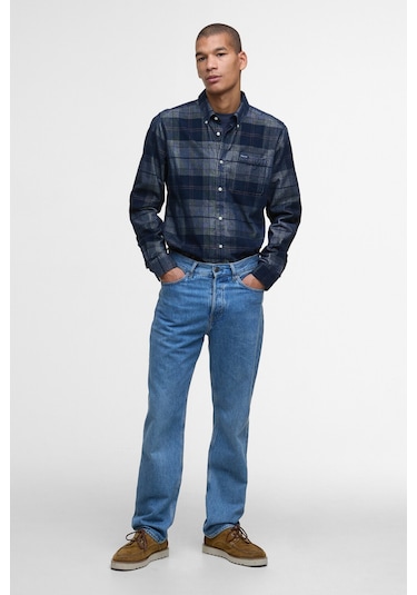 Barbour Blair Tailored Tartan Cord Gömlek Tn42 Riverstone Tartan Çok Renkli