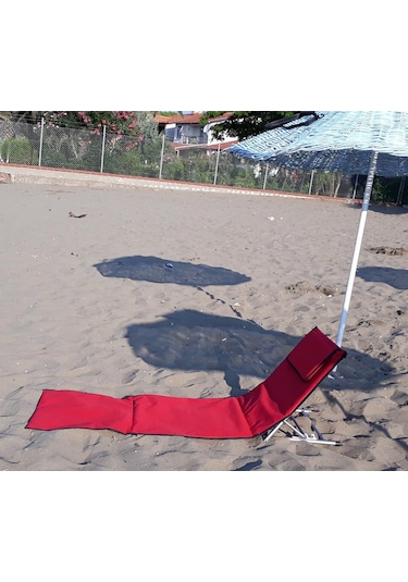 Depolife Pratik Şezlong Katlanır Kademeli Askılı Minderli Çantalı Taşınabi