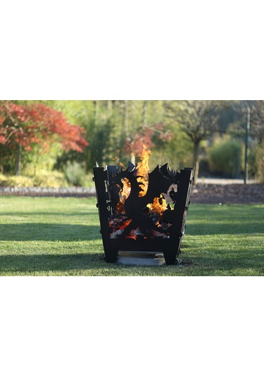 Dragon Açık Hava Bahçe Şöminesi Siyah