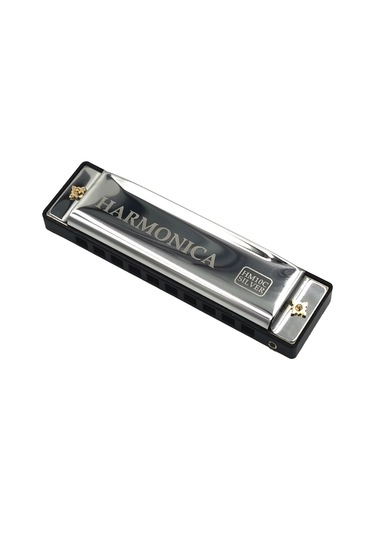 Hermann Mayer Hm10c Silver Harmonica - Domajör Mızıka