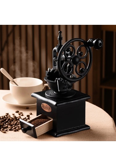 Myinkai Ferris Wheel Retro Manuel Kahve Değirmeni Taşınabilir Ahşap