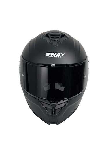 Sway SW 867 Red Strıp Siyah Camlı Motosiklet Kaskı Mat Siyah