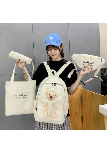 Minik Ayı Okul Çantası Ortaokul Ve Lise Öğrenci Sırt Çantası-beya