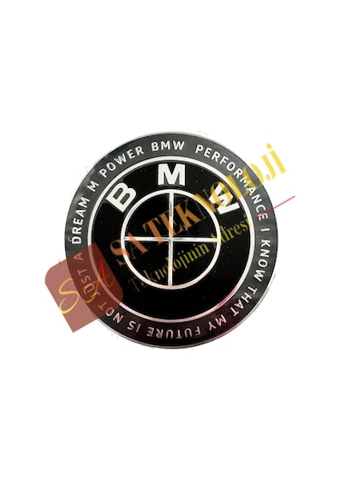 Bmw 50.yıl kaput bagaj logosu 74mm (Words fullblack 51148219237)