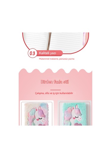 Tek Boynuzlu At Sevimli Peluşdefter Mor