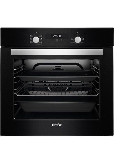 Simfer 7327 - 3500 - 8706 Siyah Cam Ankastre Set