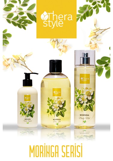 ﻿Thera Style El ve Vücut Losyonu 250 ML + Moringa Duş Jeli 500 ML + Vücut Spreyi 200 ML