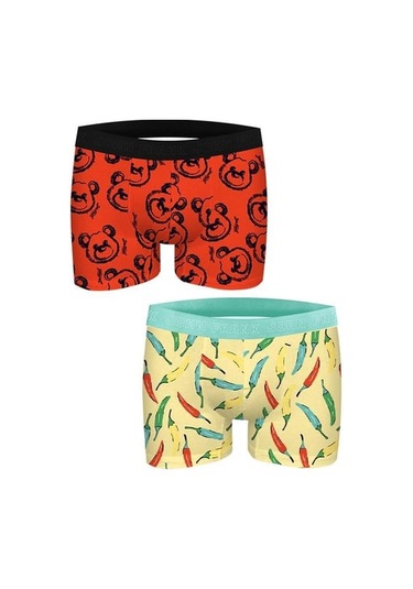 John Frank 2'li Erkek Boxer Jf2bfun08 Çok Renkli