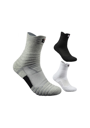 Mavi 2024 Erkek Havlu Alt Spor Kalın Çorap Koşu Çorap Orta Çorap Basketbol Büyük Boy Çorap