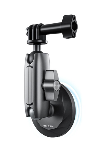 Yuntech01 Telesın Cmm-001 Aluminyum Manyetik Kamera Panosu - 360 Dönebilen Çift Topu - 9kg Yük Kapasitesi - Spor Kamera Adaptörü Ve 1/4" Vida İle Uyumlu Siyah