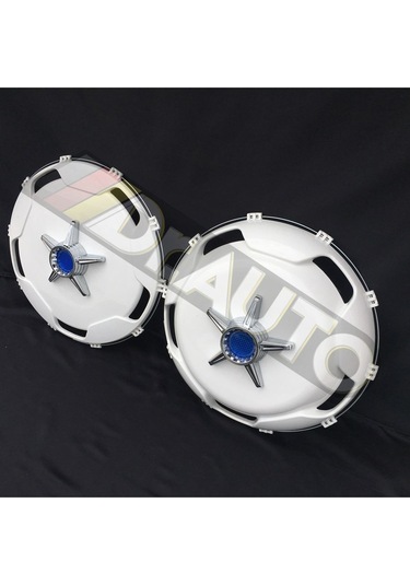 22.5 İnç Düz Model Mavi Fırfırlı Jant Kapağı 4'lü Takım