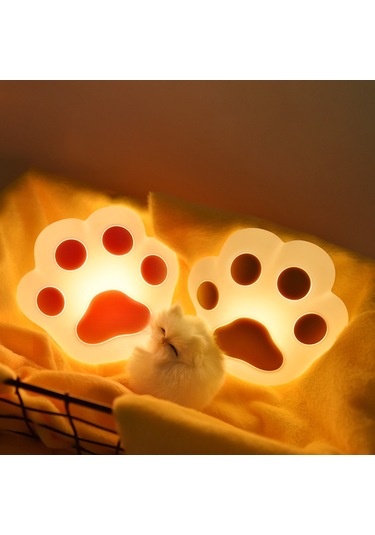 Wezone Pembe Kedi Ayak İçi Silikon Gece Lambası - Usb Şarjlı, Mıknatıslı, Odalar İçin Uyku Arkadaşı, 0.45w, Çocuk Hediyesi Diğer