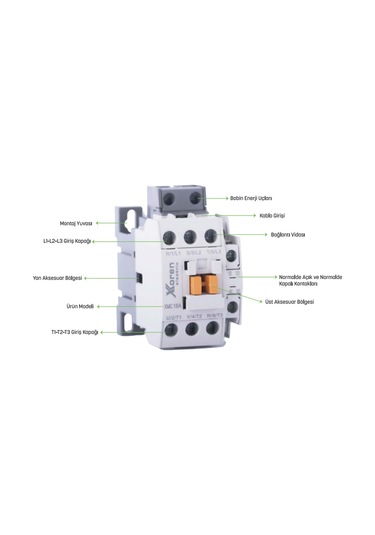 Xkoren Xmc 40a 18.5kw 2na-2nk Kontaktör Ac Bobinli