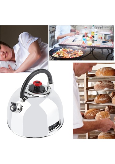 Xindoker 60 Dakika Çelik Mekanik Zamanlayıcı - Pil Gerektirmeyen, Yüksek Ses, Ev Ofis Laboratuvar Kullanıma Uygun