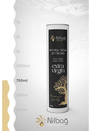 Nilbağ Zeytinyağları Ayvalık Natural Sızma Zeytinyağı Teneke 750 ML