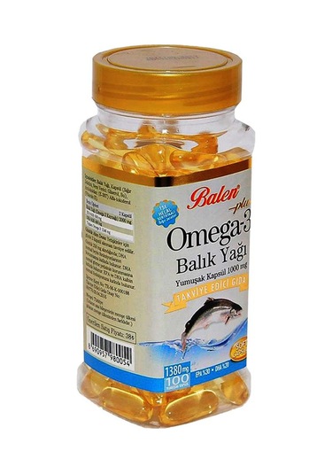 Balen Plus+ Omega3 Balık Yağı Yumuşak Kapsül 1380mg X 100 Kapsül X 5 Kutu