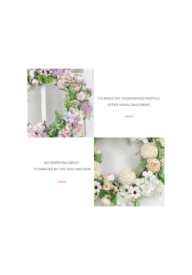 Wezone Yapay Çiçek Çelengi - Dış Mekan Dekorasyonu İçin Dayanıklı Ve Şık