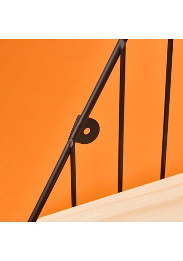 Suntel Dekoratif Altıgen Raf - Siyah - 30 Cm Siyah