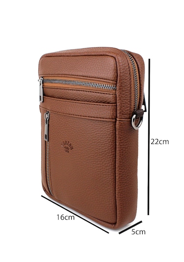 Erkek Taba Askılı Postacı Çanta Omuz Çantası Taba