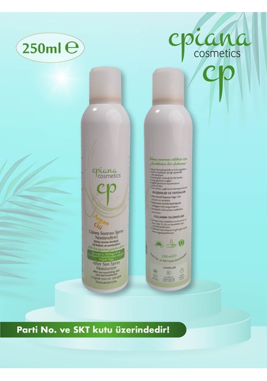 Sprey Güneş Sonrası Argan Yağlı Krem 250ml Nitrojen Gazlı