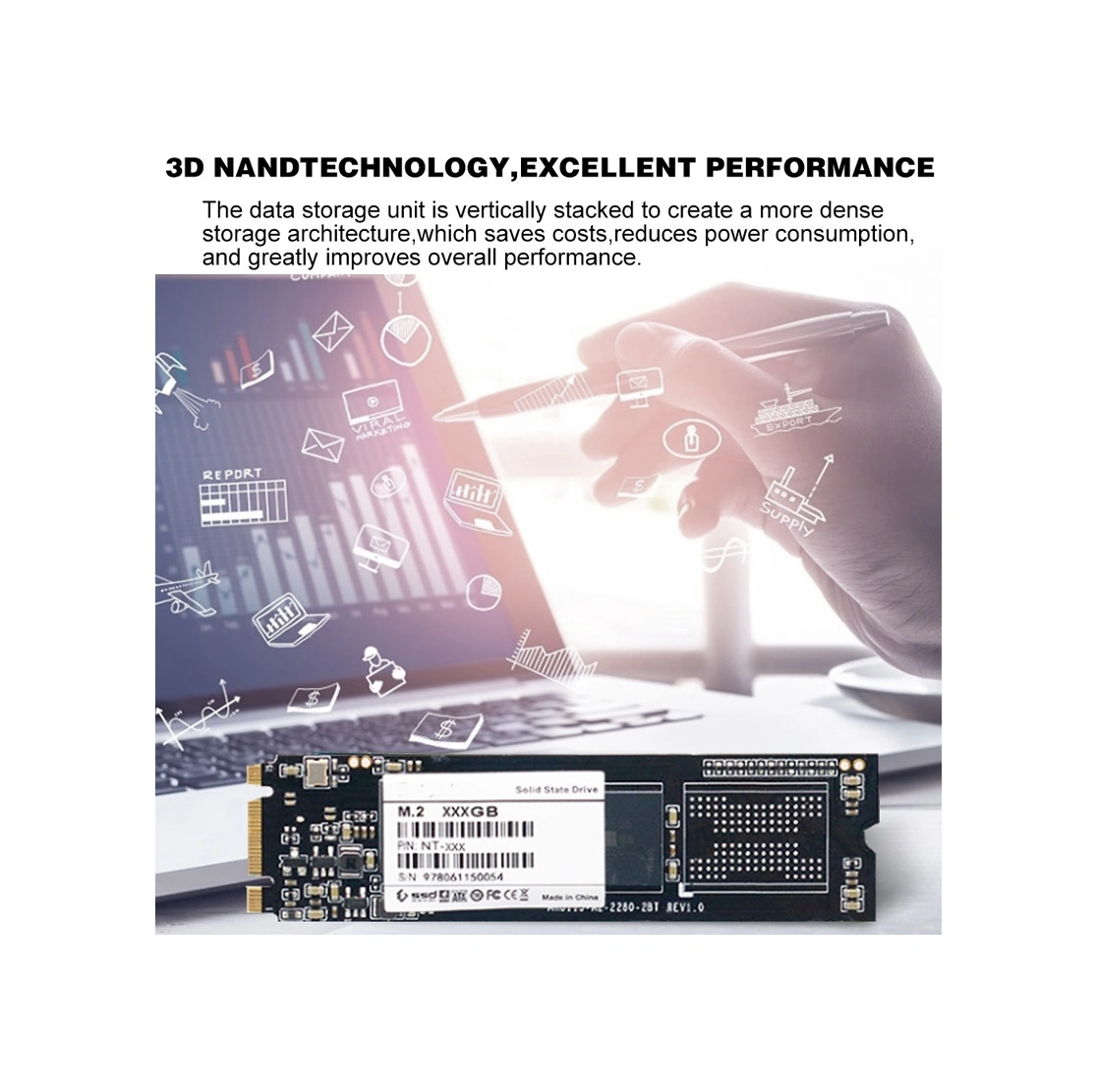 Sones M.2 2,5 İnç Yüksek Hızlı Ssd Katı Hal Sürücüsü, Kapasite: 128 Gb