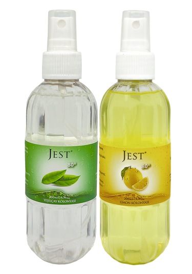 Jest 80 Derece Limon + Yeşil Çay Kolonyası Sprey 2 x 200 ML