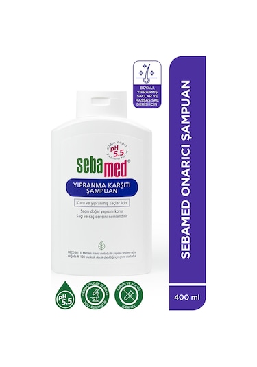 Sebamed Kuru ve Yıpranmış Saçlar İçin Nemlendirici Etkili Onarım Şampuanı 400 ML