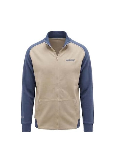 Shimano Wear Beige/ındigo Zipper Polar Sweatshirt Bej-lacivert