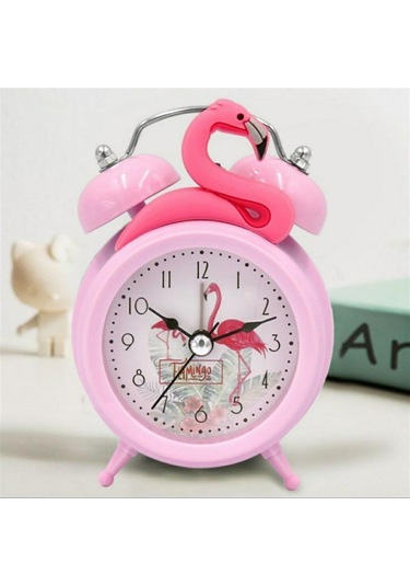 Flamingo Akar Saniyeli Çift Çanlı Çalar Saat Masa Saati 2982