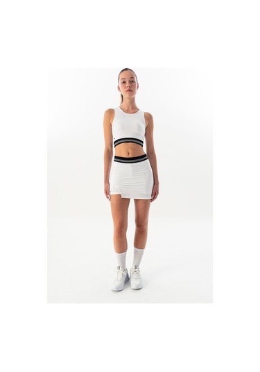 Maraton Slimfit Kadın Beyaz- Etek Beyaz-