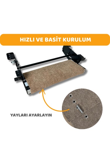 Beylini Dayanıklı Karavan Basamak Koruyucu Halı 45 x 45
