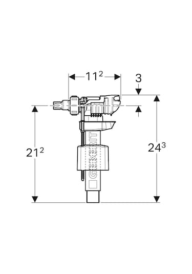 Geberıt Gömme Rezervuar Doldurma Grubu şamandıra 240.705.00.1 Beyaz