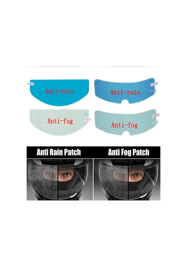 Chuangyinshop Mix 4pcs Motorcycle Kask İçin Anti Fog Ve Yağmurluk Film Net Nano Kaplama Görüş Koruma Dayanıklı