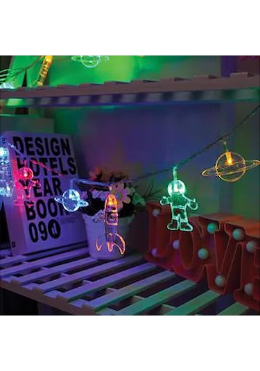 Petrix Astronot 10 Led String Light Renkli Çok Renkli
