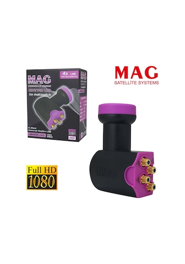 MAG 4 LÜ SANTRAL LNB ALTIN UÇLU SHARP CHIP 0.1 DB