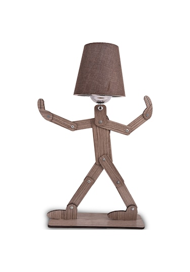 Vedemo Yürüyen Adam Dekoratif Ahşap Abajur Hareketli Mekaniz Diğer