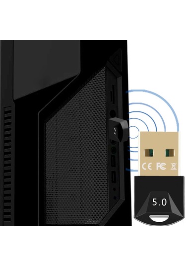 Wezone Usb Bluetooth 5.0 Adaptörü - Sürücü Gerektirmeyen Bilgisayar Transmitter/receiver - 3mbps Hızlı Veri Transferi