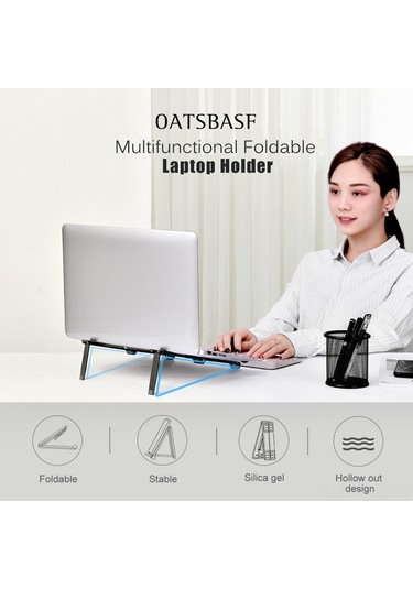 Honmex Gümüş Alüminyum Klavyeüstü Bilgisayar Tutucu - Ergonomik Tasarım, Telefon/tablet Uyumlu, Yatırımlı Ve Kaymazsız