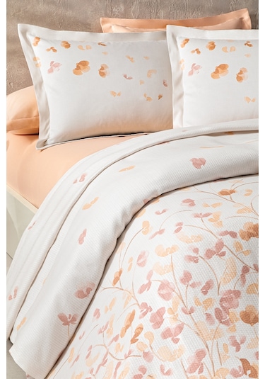 Puffy Diana Çift Kişilik Pike Takımı - Pudra