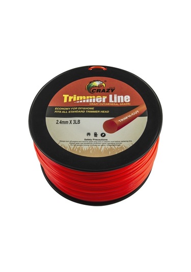 3lb Hat Mili Çim Halat Naylon Kesim Çim İpi, Size:3.0mm Square