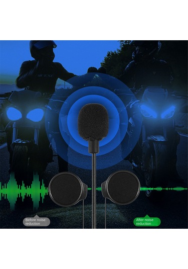 Yifomall Motorsiklet Kask Kulaklığı: Bluetooth 5.0, 800ma Pil, Su Geçirmez, Çok Renkli Işık, Ses Kontrolü