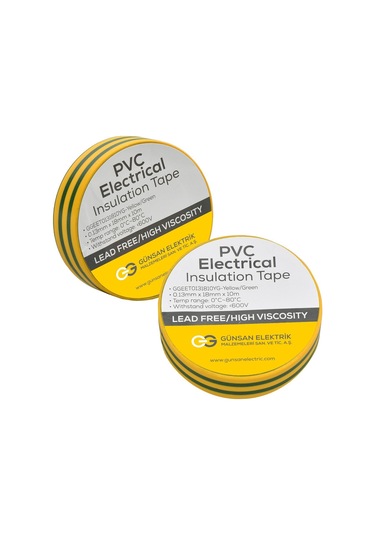 Günsan Sarı-Yeşil Elektrik İzolasyon Bandı 10 Adet