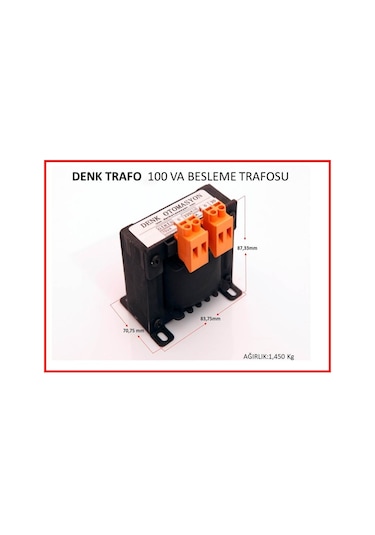 100 Va 2 Çıkışlı İzole Trafo