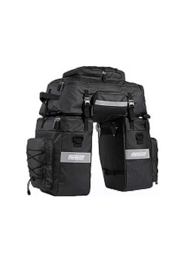 75 Litre 3 In 1 Çok Amaçlı Bisiklet Tur Heybesi, Sırt Çantası Siyah